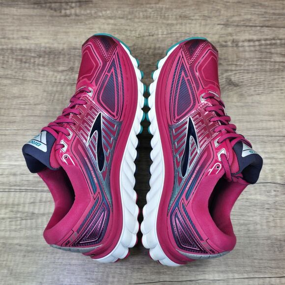 Brooks Glycerin 13 Women's Size 8.5 B Pink Teal Running Shoes (1201971B661) - Picture 6 of 9